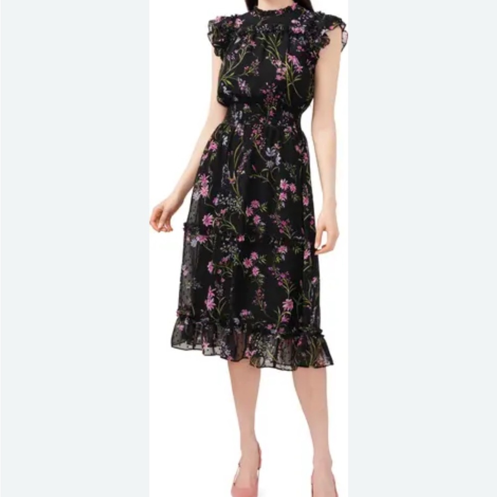 Floral Black Dress